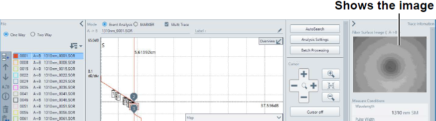 查看纤维表面图像